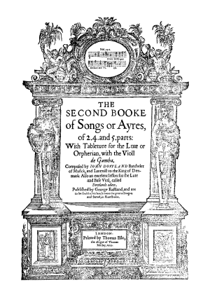 Dowland, John | The Second Booke of Songs or Ayres
